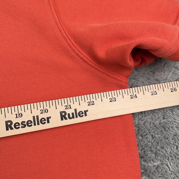 LL Bean Shirt Mens Large Orange Polo Premium Banded Traditional Fit Pique Golf - Picture 6 of 8